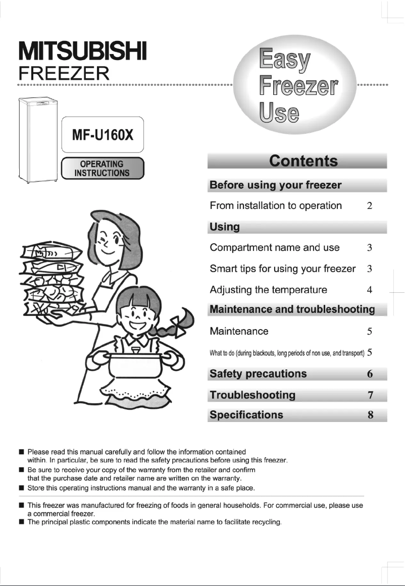 Page 1 de la notice Manuel utilisateur Mitsubishi MF-U160X