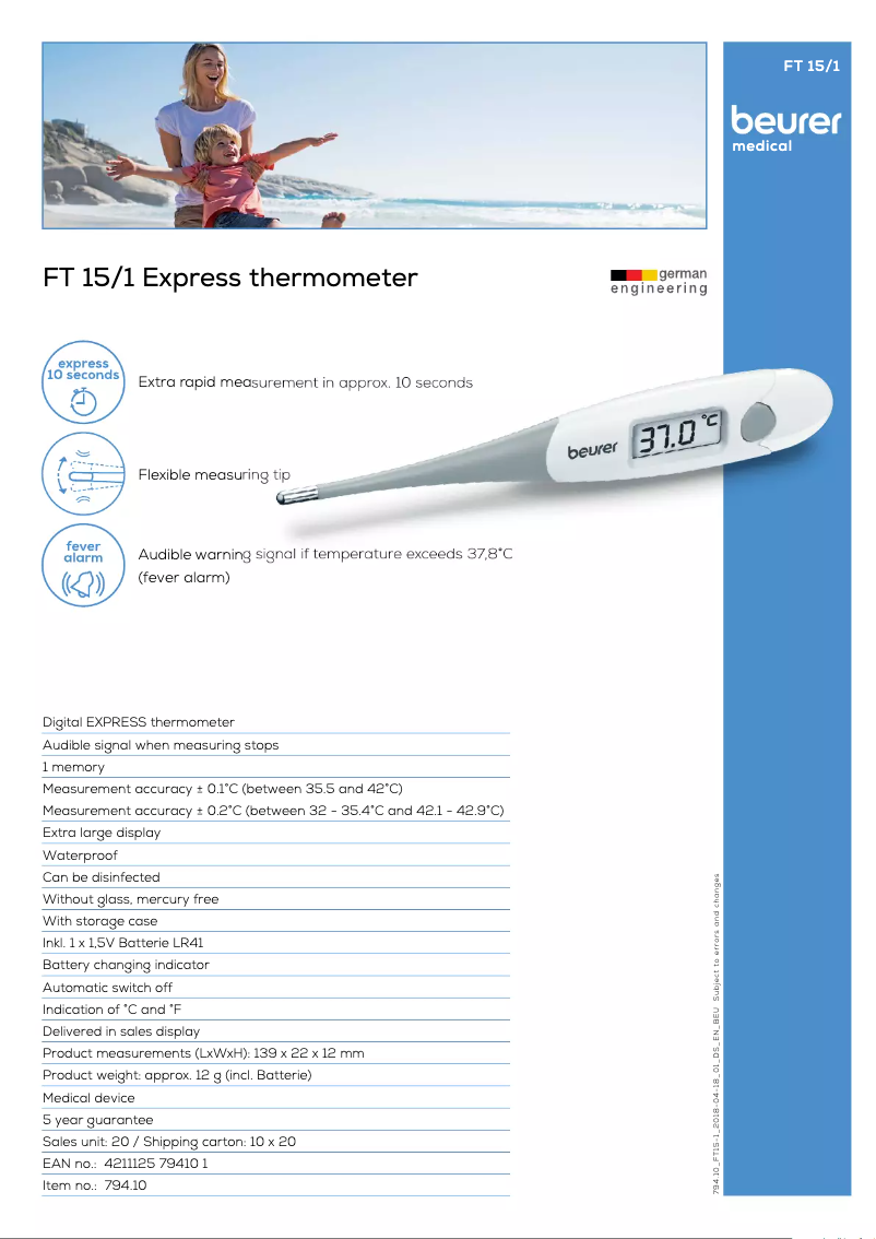 Image de la première page du manuel de l'appareil FT 15/1
