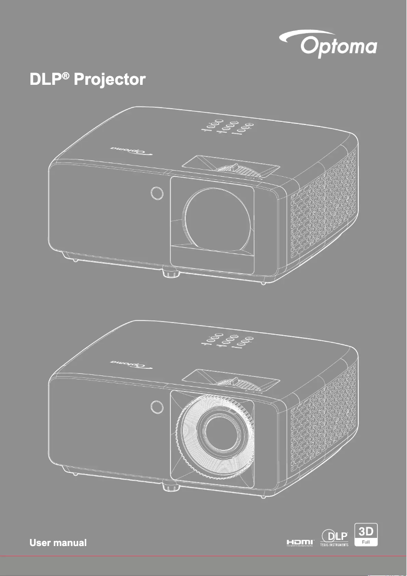 Page n°1 - Manuel utilisateur Optoma ZK450