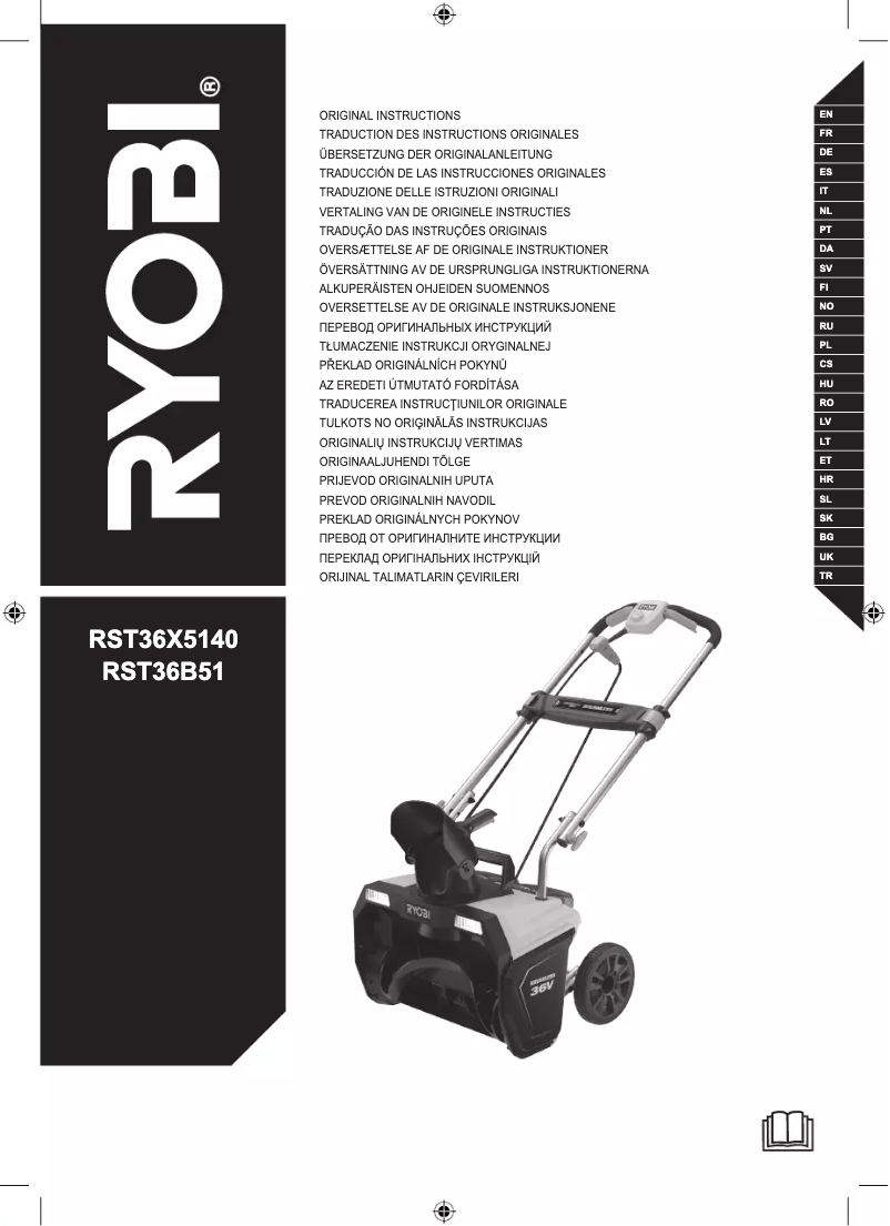 Page 1 de la notice Manuel utilisateur RYOBI Max Power RST36X5140