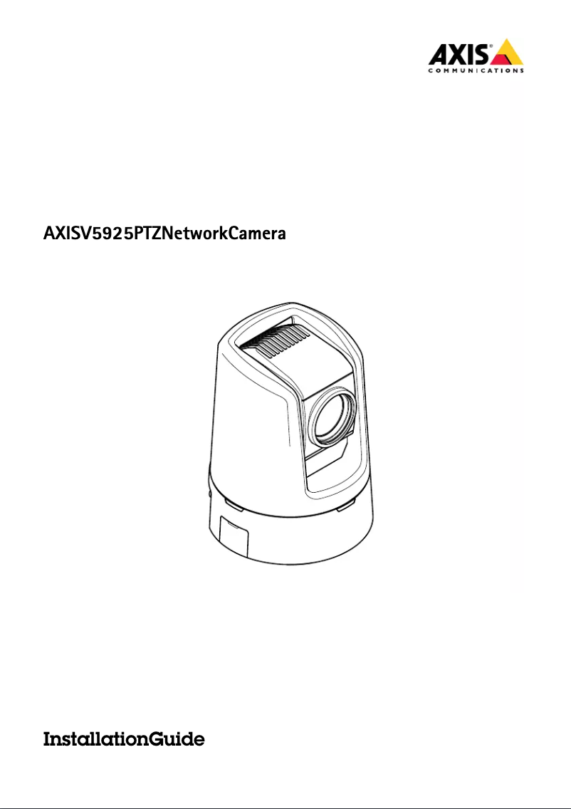 Page 1 de la notice Manuel utilisateur Axis V5925