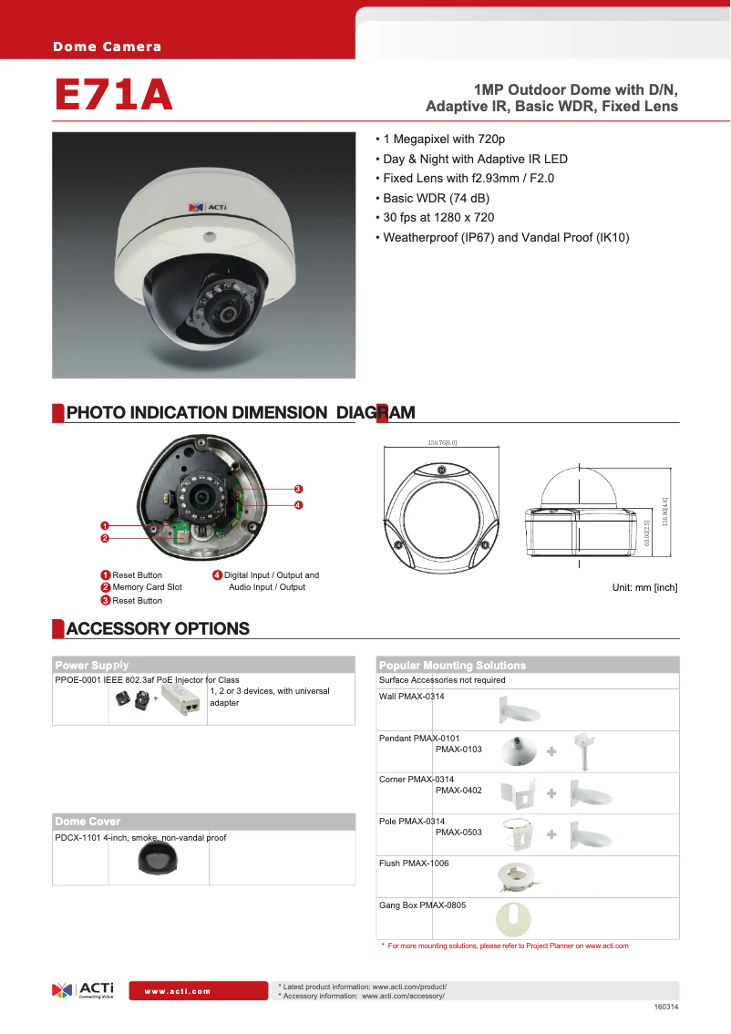 Image de la première page du manuel de l'appareil E71A