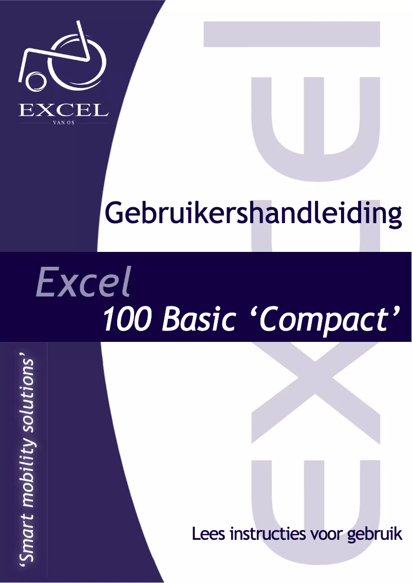 Page 1 de la notice Manuel utilisateur Van Os Excel 100 Basic Compact