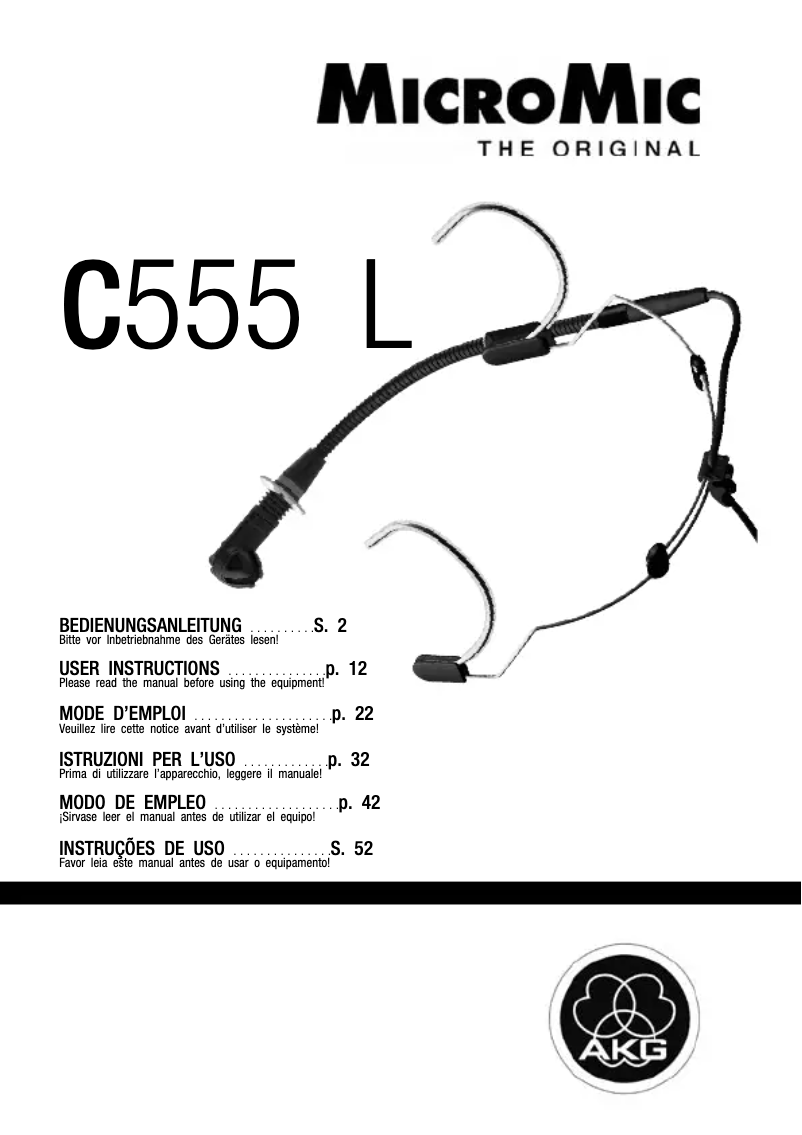 Image de la première page du manuel de l'appareil C555 L