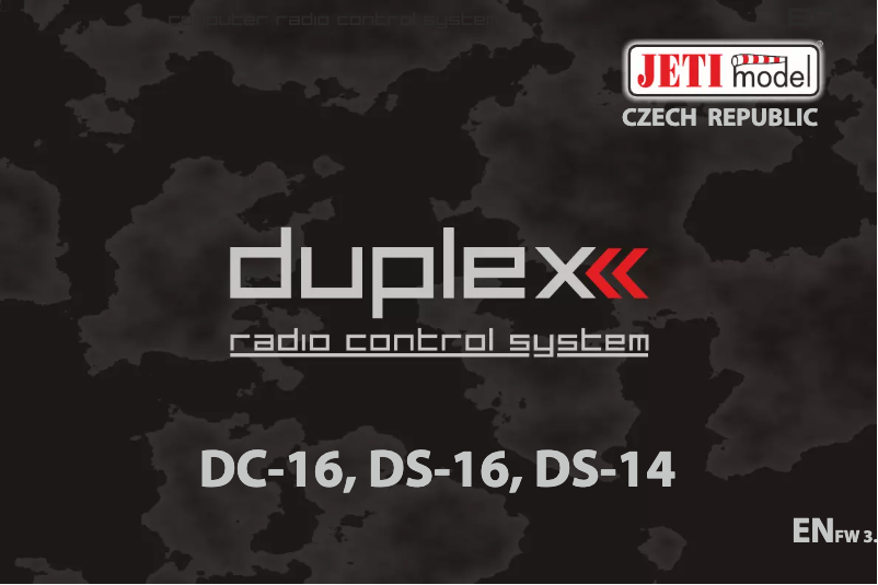 Page 1 de la notice Manuel utilisateur JETI JDEX-TDS16-CLG