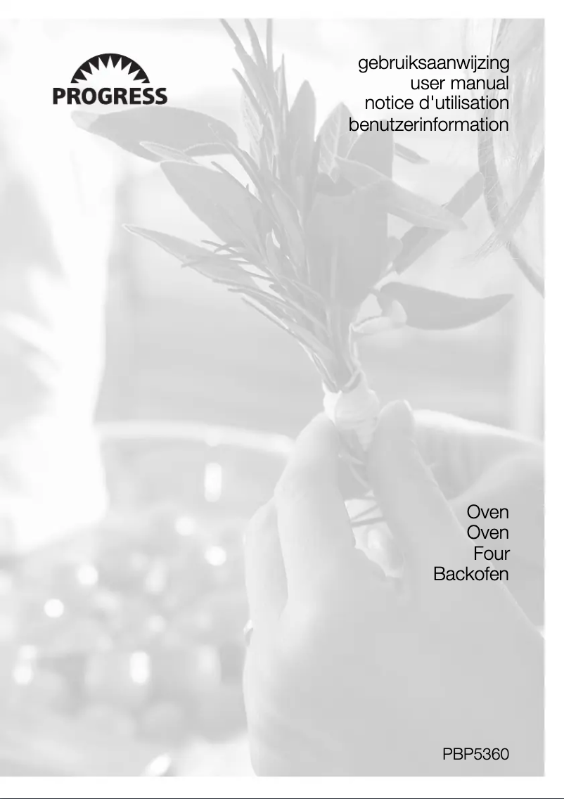 Page 1 de la notice Manuel utilisateur Progress PBP5360