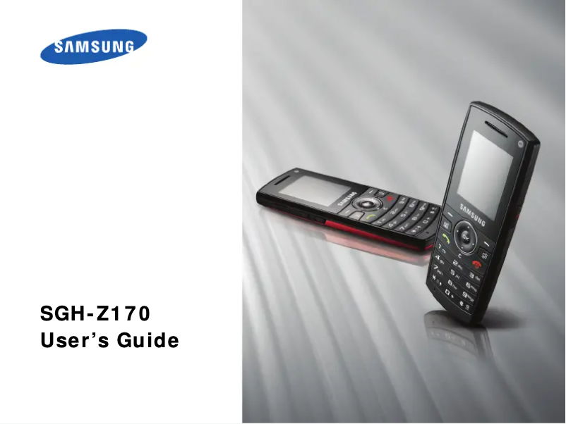 Page 1 de la notice Manuel utilisateur Samsung SGH-Z170