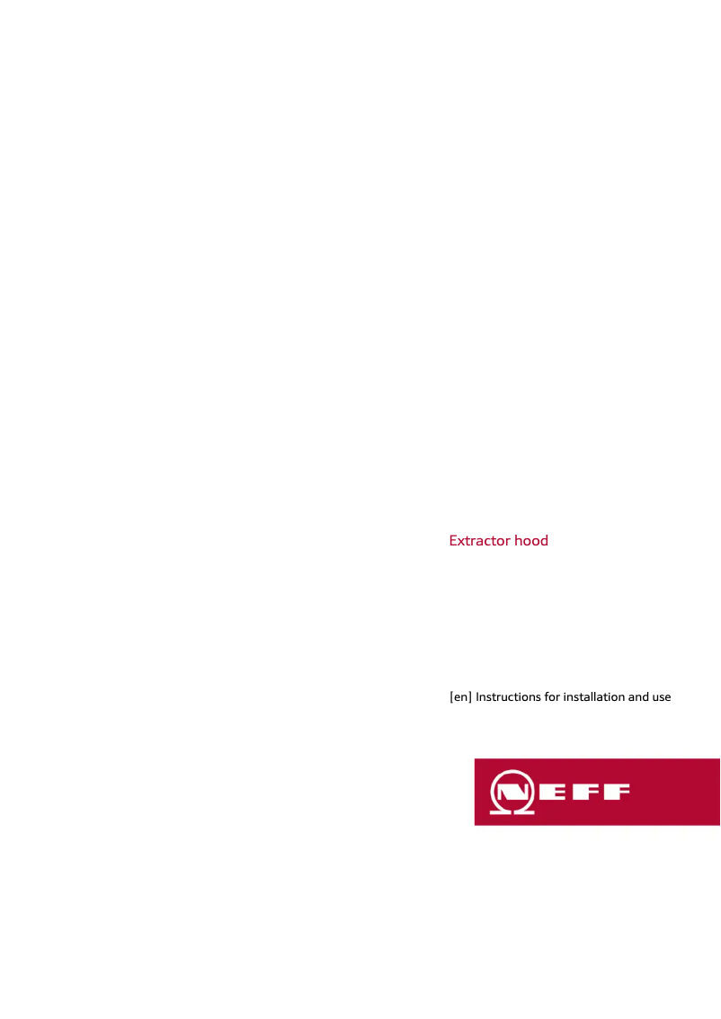 Page n°1 - Manuel utilisateur Neff D94GFM1N0B