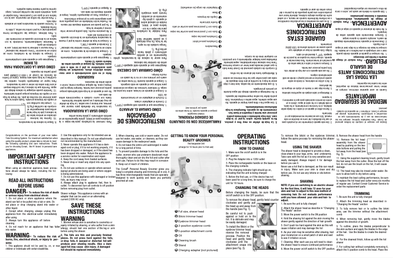 Page 1 de la notice Manuel utilisateur Conair LTGS40RCS