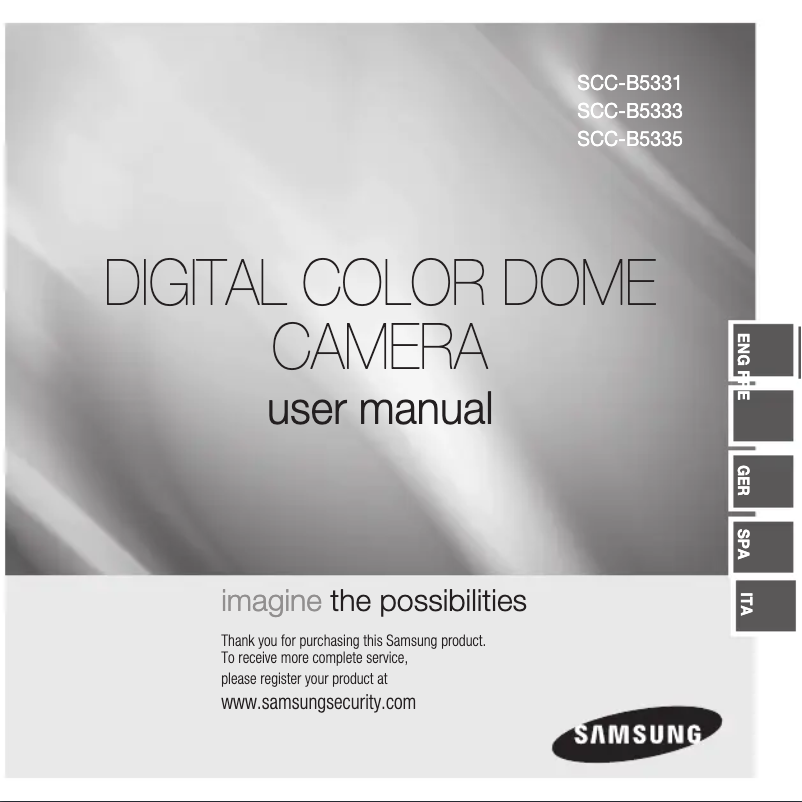 Image de la première page du manuel de l'appareil SCC-B5331