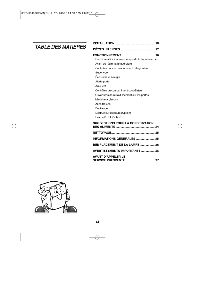 Page n°1 - Manuel utilisateur LG GR-S642QVQ