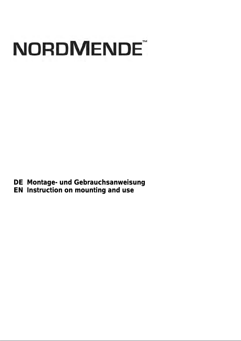 Page n°1 - Manuel utilisateur Nordmende CHCAN2M