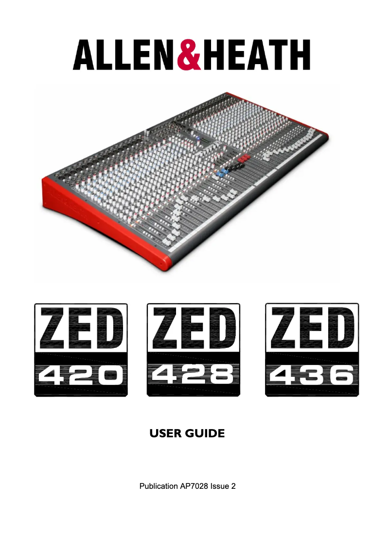 Page 1 de la notice Manuel utilisateur Allen & Heath ZED-36