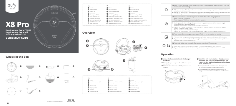 Página 1 del manual Guía de inicio rápido Eufy X8 Pro