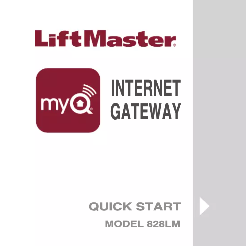 Página 1 del manual Manual de instrucciones LiftMaster 828LM Internet Gateway