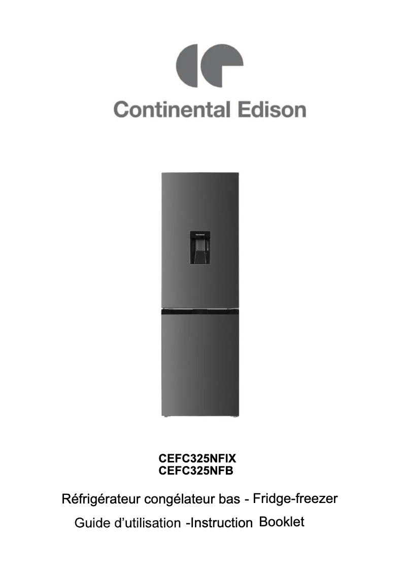 Page n°1 - Manuel utilisateur Continental Edison CEFC325NFB