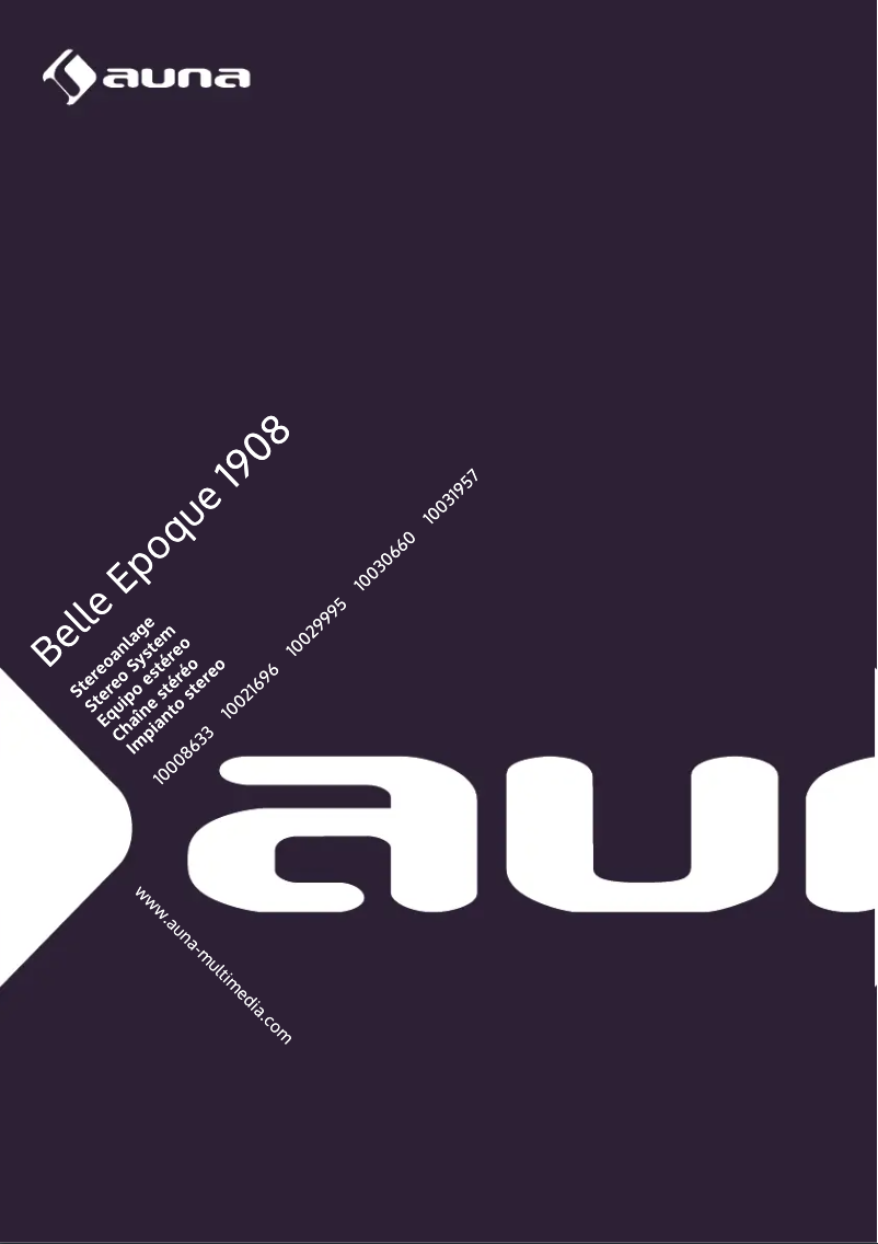 Page 1 de la notice Manuel utilisateur Auna Belle Epoque 1908 DAB