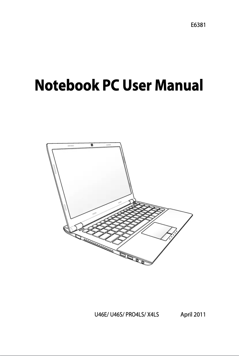 Page 1 de la notice Manuel utilisateur Asus U46SV