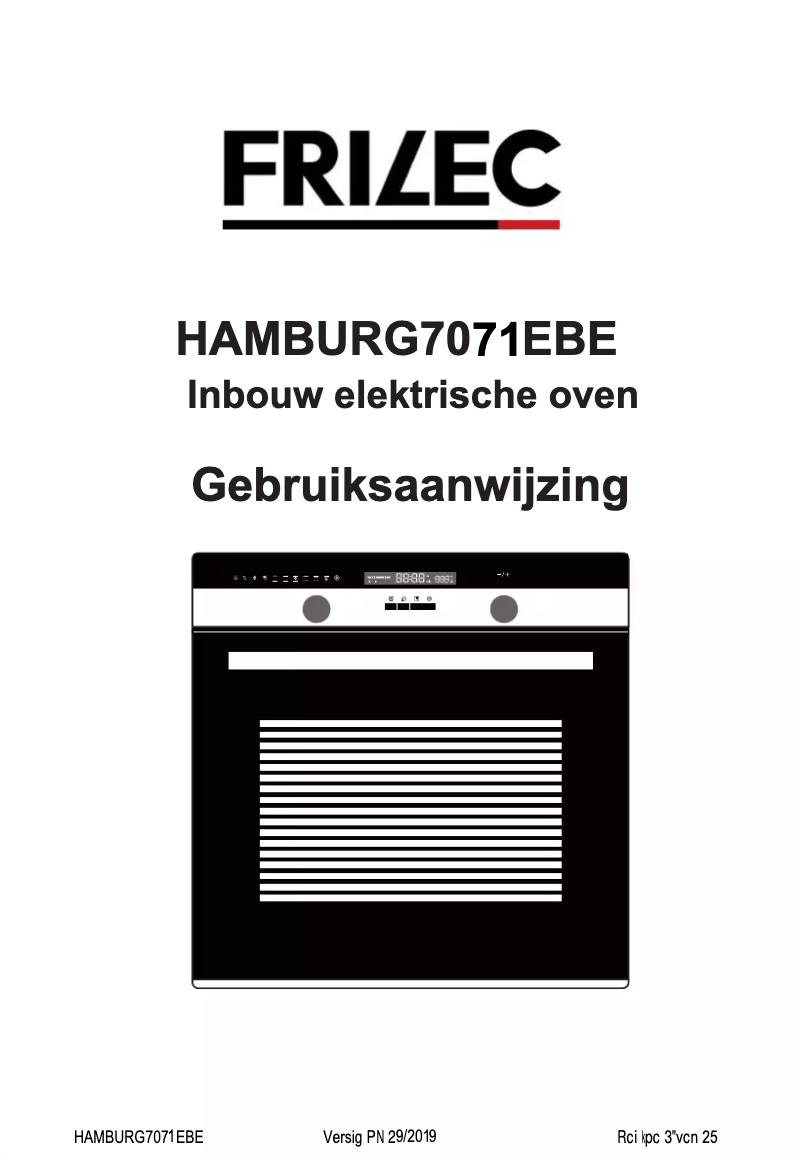 Page n°1 - Manuel utilisateur Frilec HAMBURG7071EBE