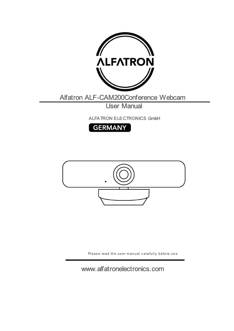 Page 1 de la notice Manuel utilisateur Alfatron ALF-CAM200