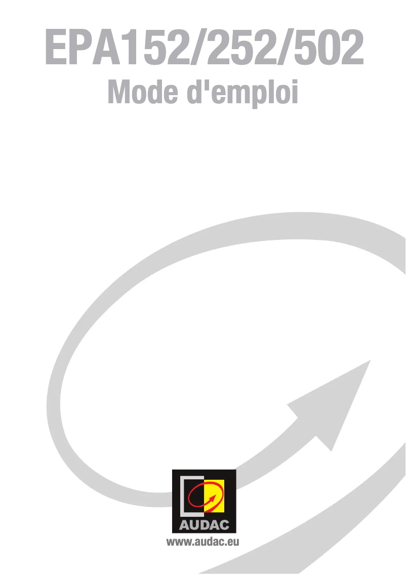 Página 1 del manual Manual de usuario Audac EPA152