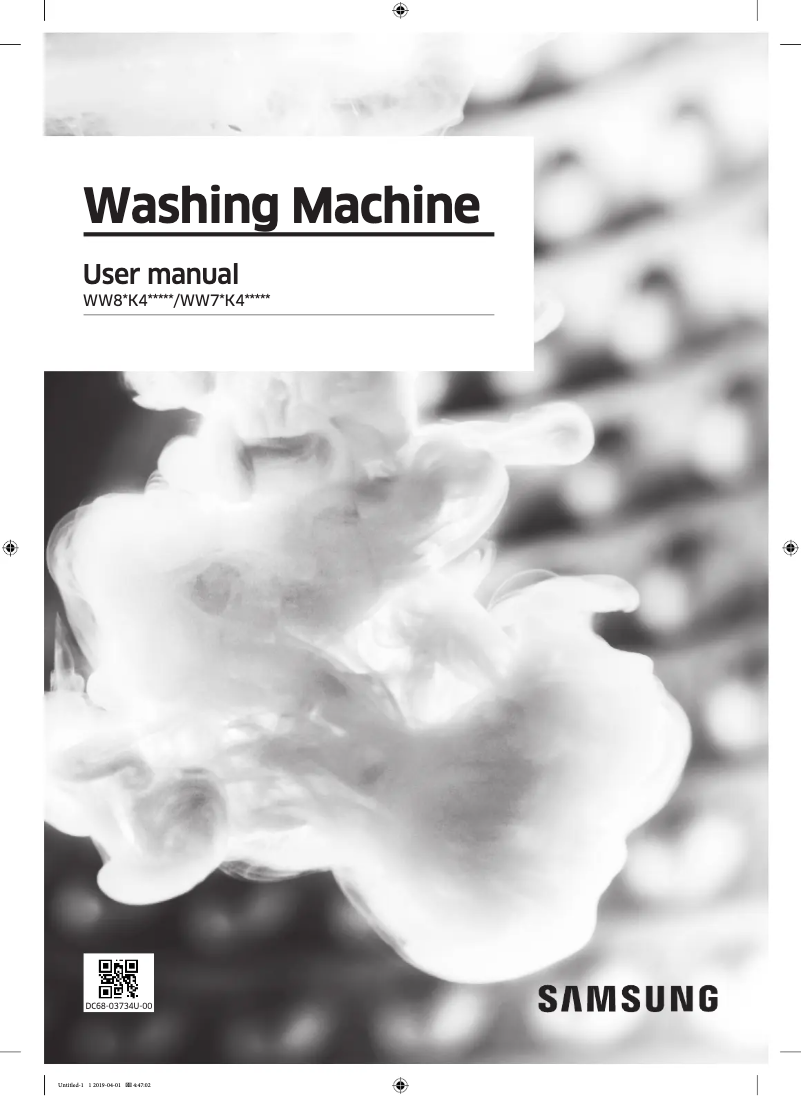 Página 1 del manual Manual de usuario Samsung WW70K4430YW1FH