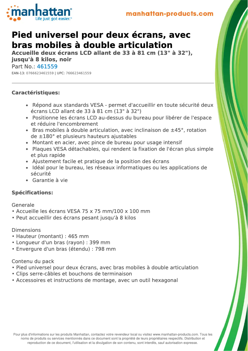 Image de la première page du manuel de l'appareil 461559