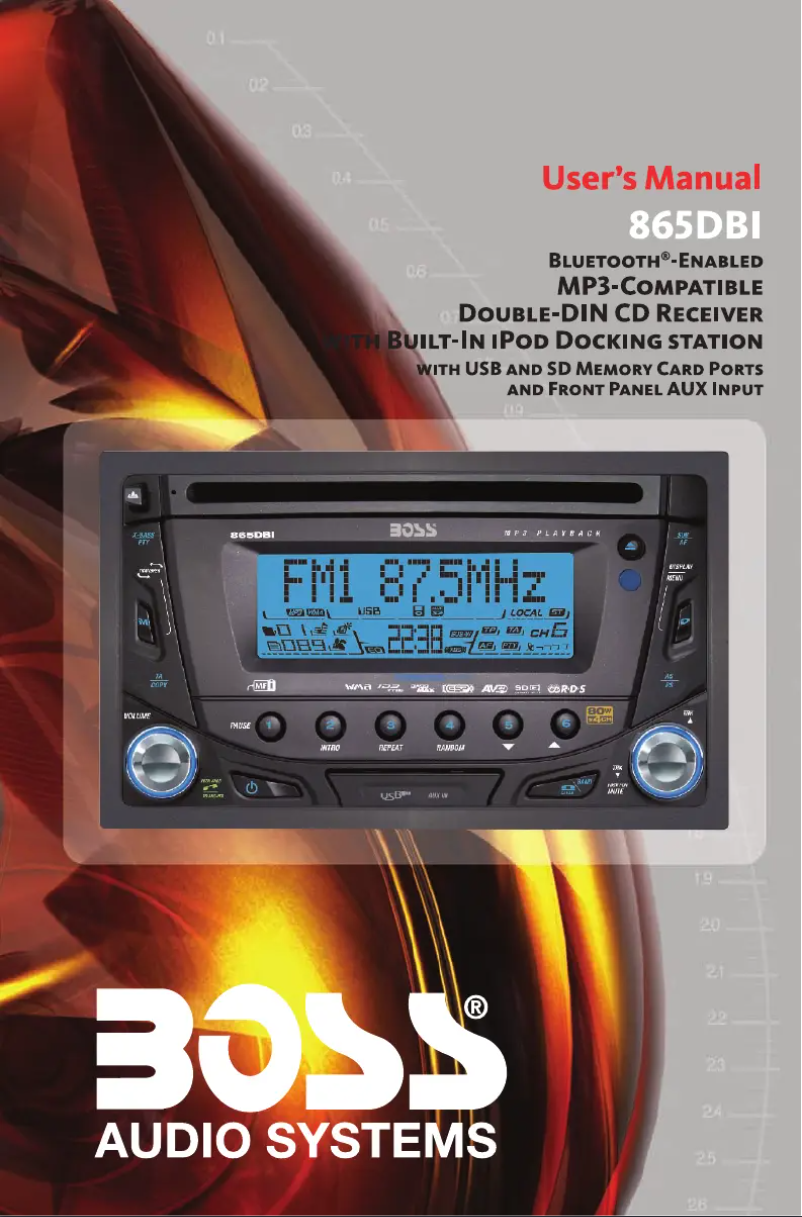 Page n°1 - Manuel utilisateur Boss 865DBI