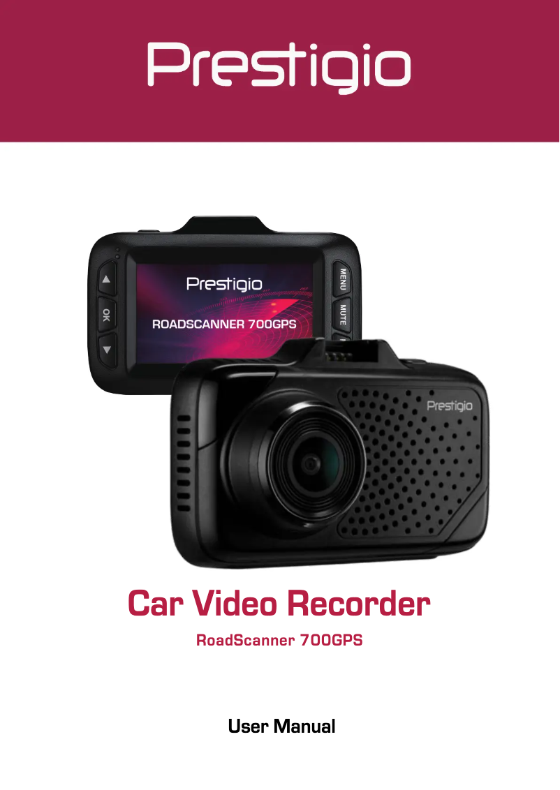 Page n°1 - Manuel utilisateur Prestigio RoadScanner 700GPS
