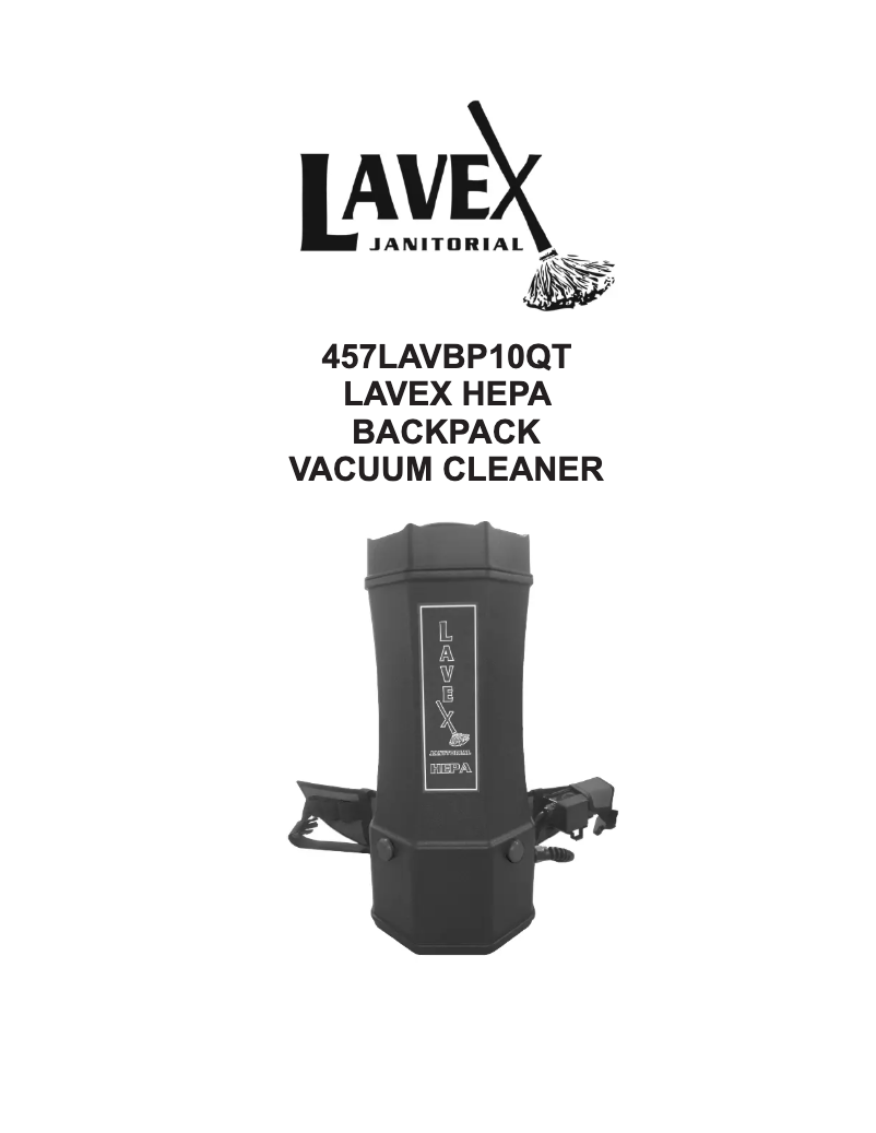 Page n°1 - Manuel utilisateur Lavex Janitorial 457LAVBP10QT