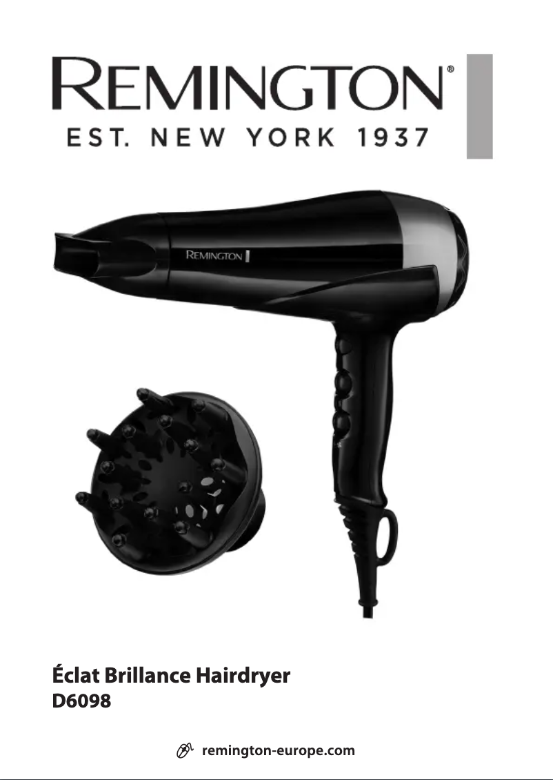 Page n°1 - Manuel utilisateur Remington Brillance D6098