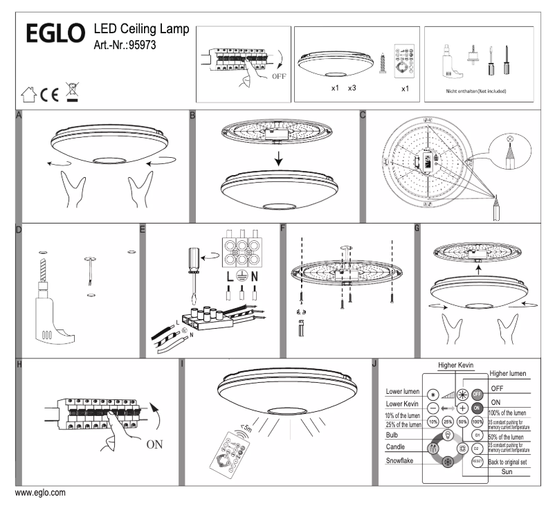 Page n°1 - Manuel utilisateur Eglo Voltage 2
