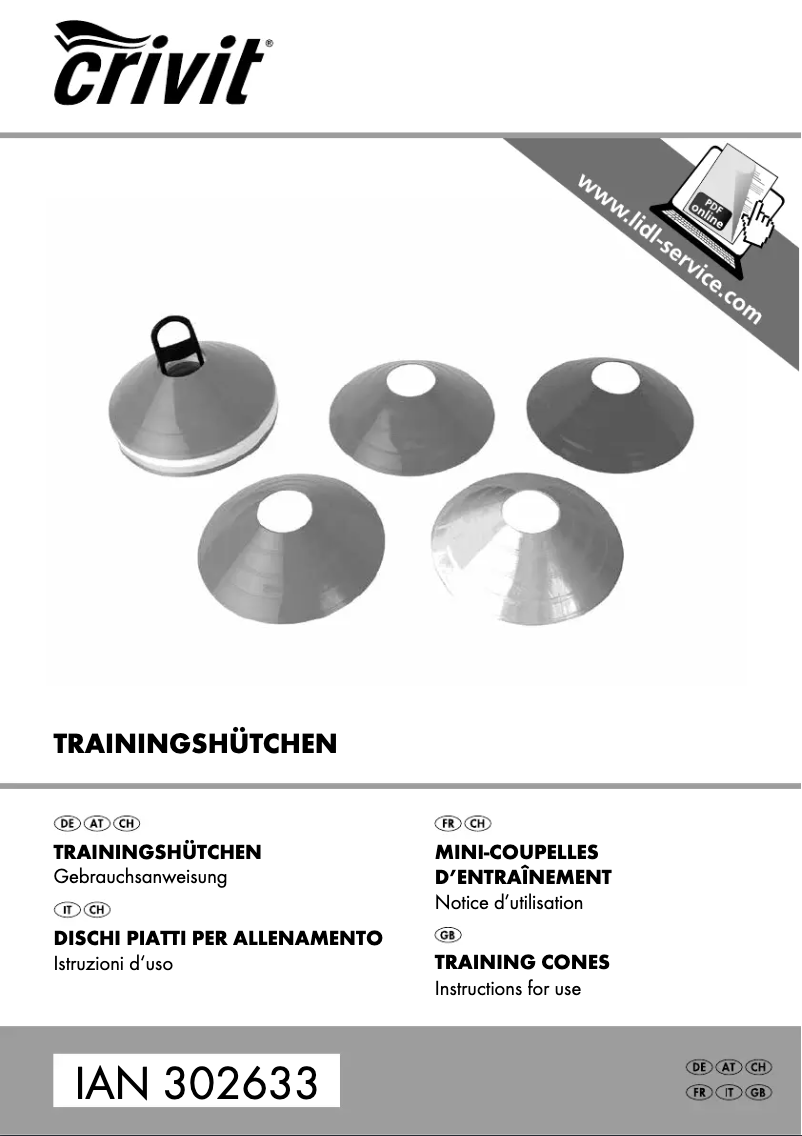 Page 1 de la notice Manuel utilisateur Crivit IAN 302633