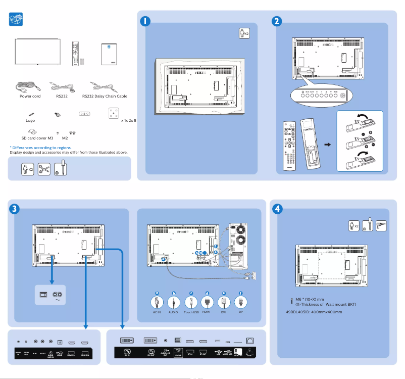 First page image of the manual for 49BDL4051D