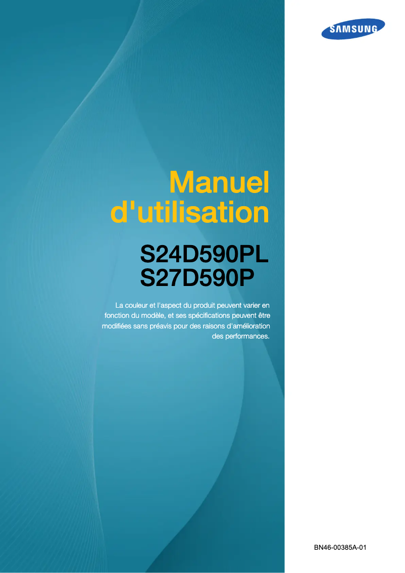 Image de la première page du manuel de l'appareil SyncMaster LS27D590P