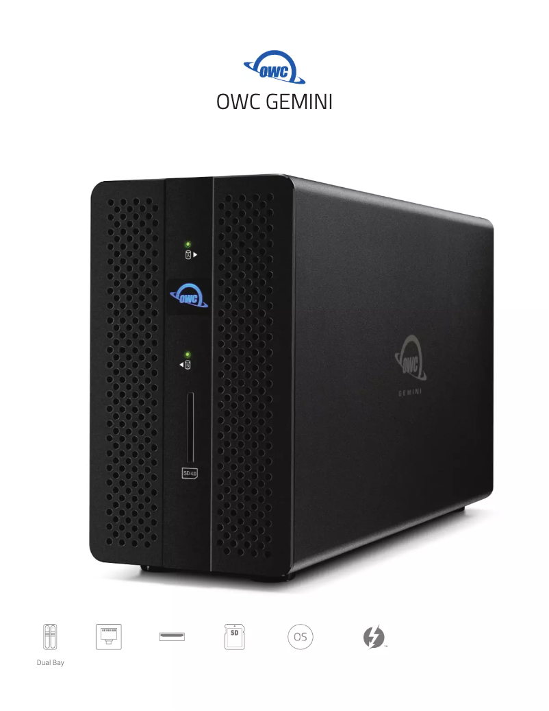 Page 1 de la notice Manuel utilisateur OWC Gemini