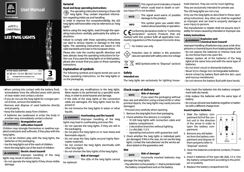 Page n°1 - Manuel utilisateur Perfect Christmans GT-TL-ww-01