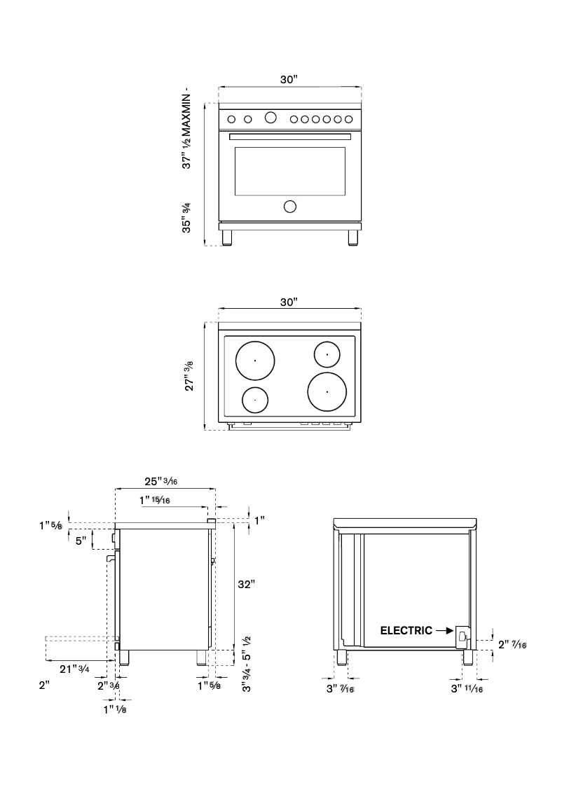 Page 1 de la notice Instructions / montage Bertazzoni MAST304CEMXE