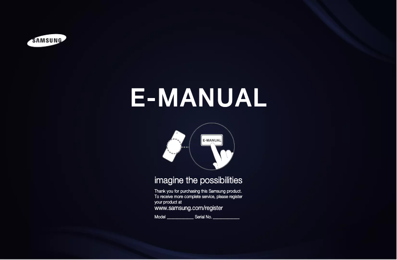 Page 1 de la notice Manuel utilisateur Samsung UA60D6600VM