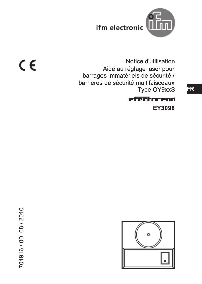 Image de la première page du manuel de l'appareil EY3098