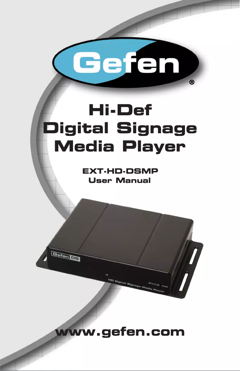 First page image of the manual for EXT-HD-DSMP