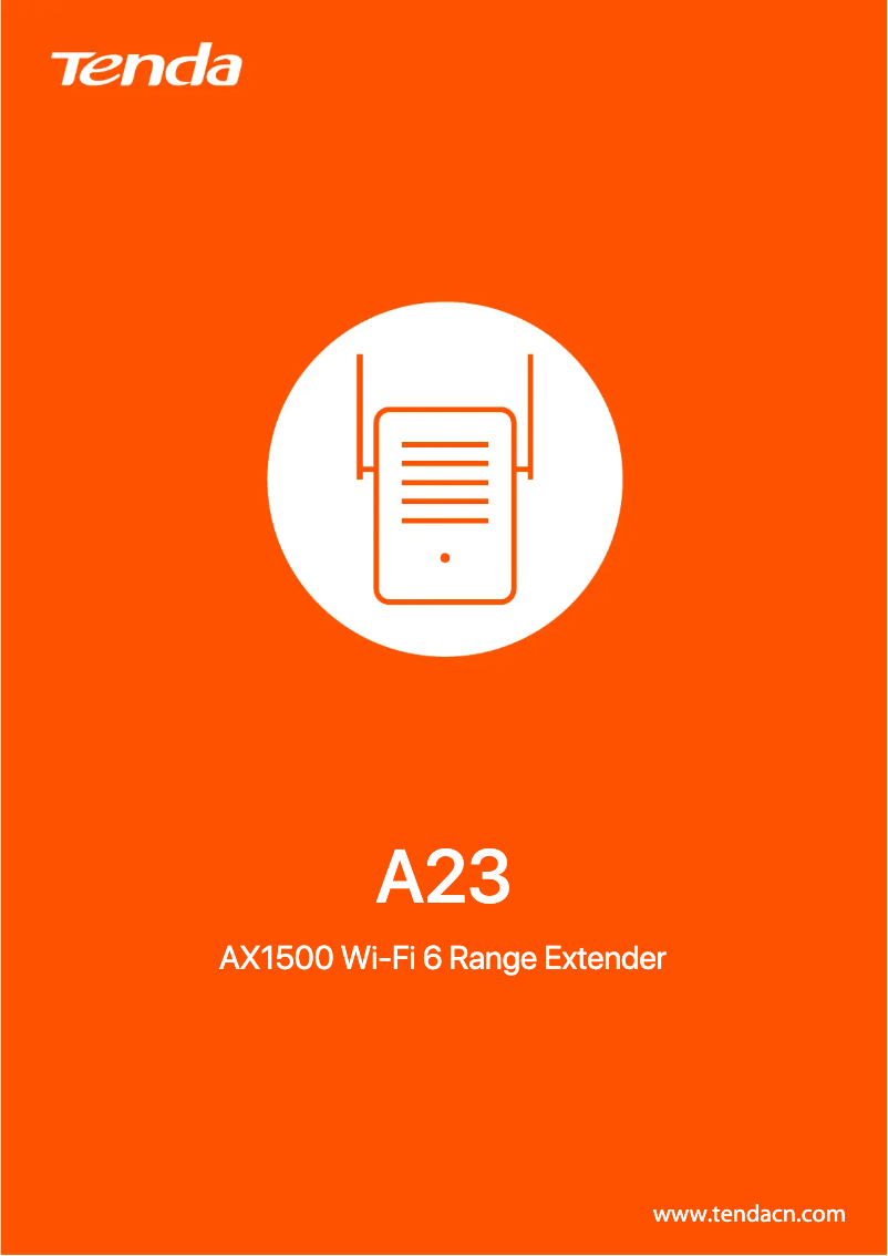 Page 1 de la notice Fiche technique Tenda A23