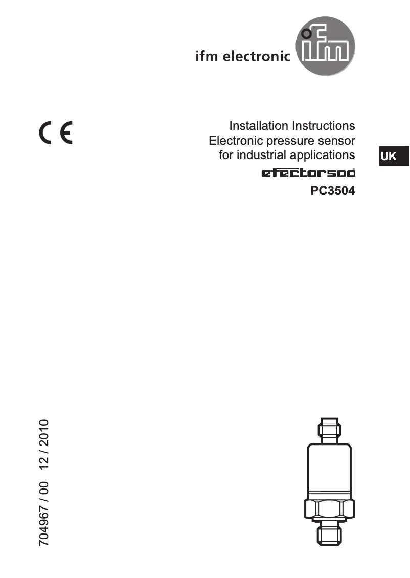 Page n°1 - Manuel utilisateur IFM PC3504