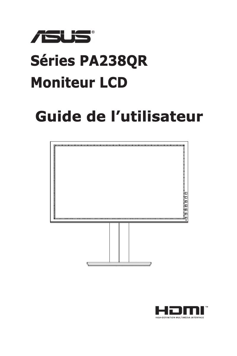 Page n°1 - Manuel utilisateur Asus ProArt PA238QR