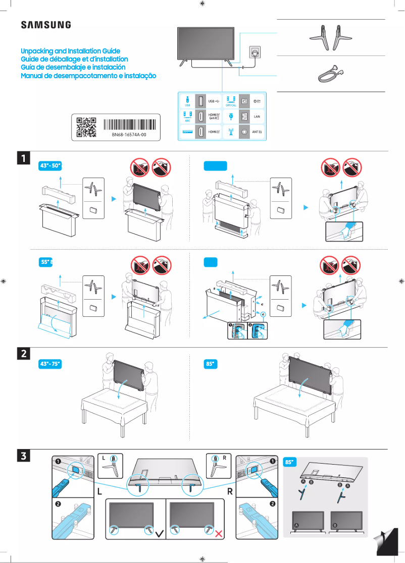 Page 1 de la notice Manuel utilisateur Samsung BE43C-H