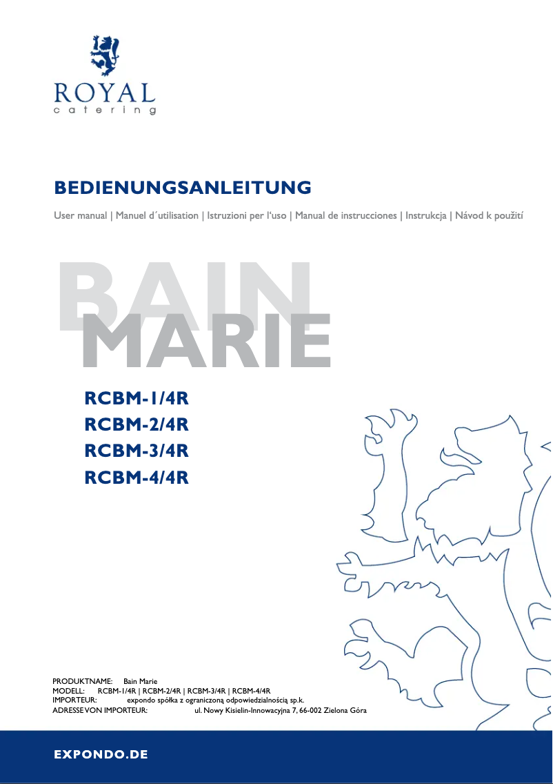 Página 1 del manual Manual de usuario Royal Catering RCBM-2/4R