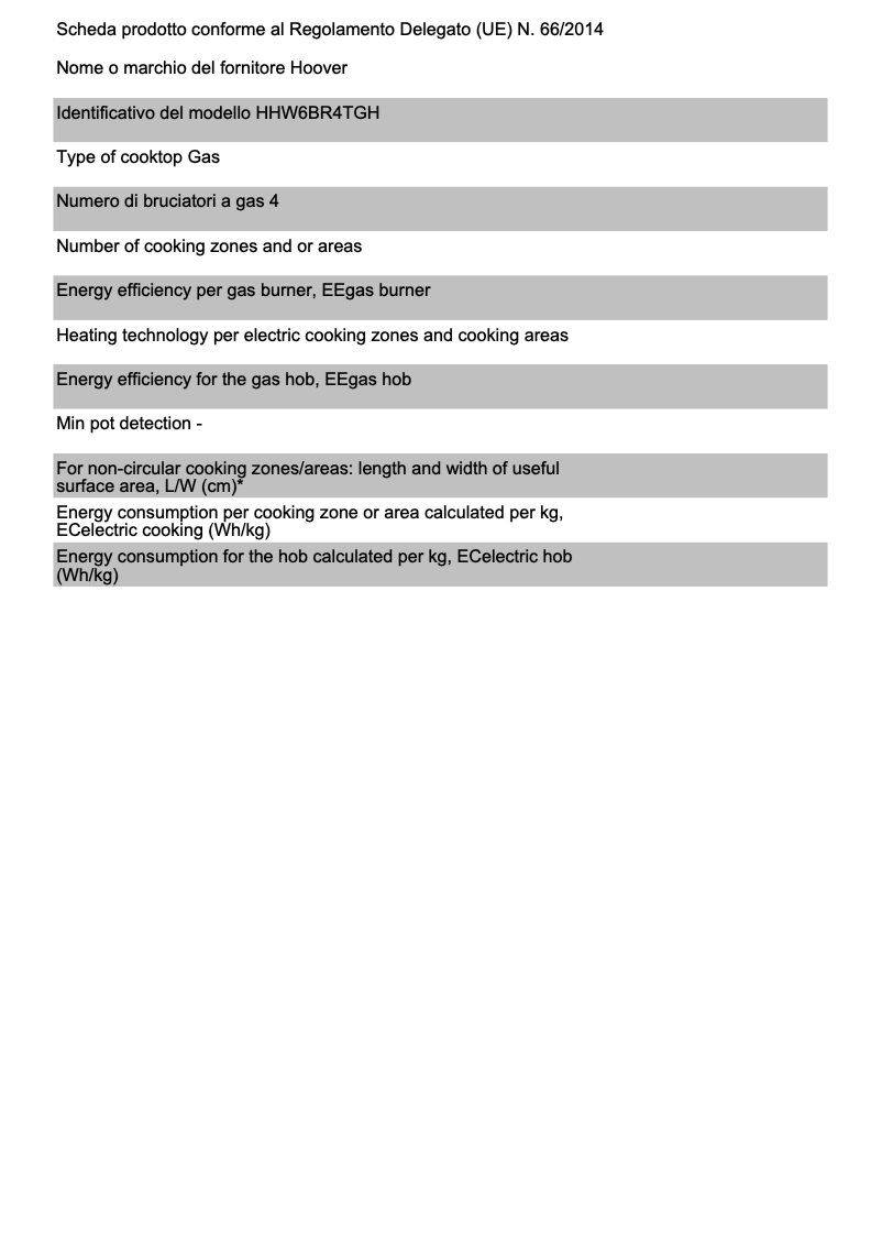 Imagen de la primera página del manual del dispositivo HHW6BR4TGH