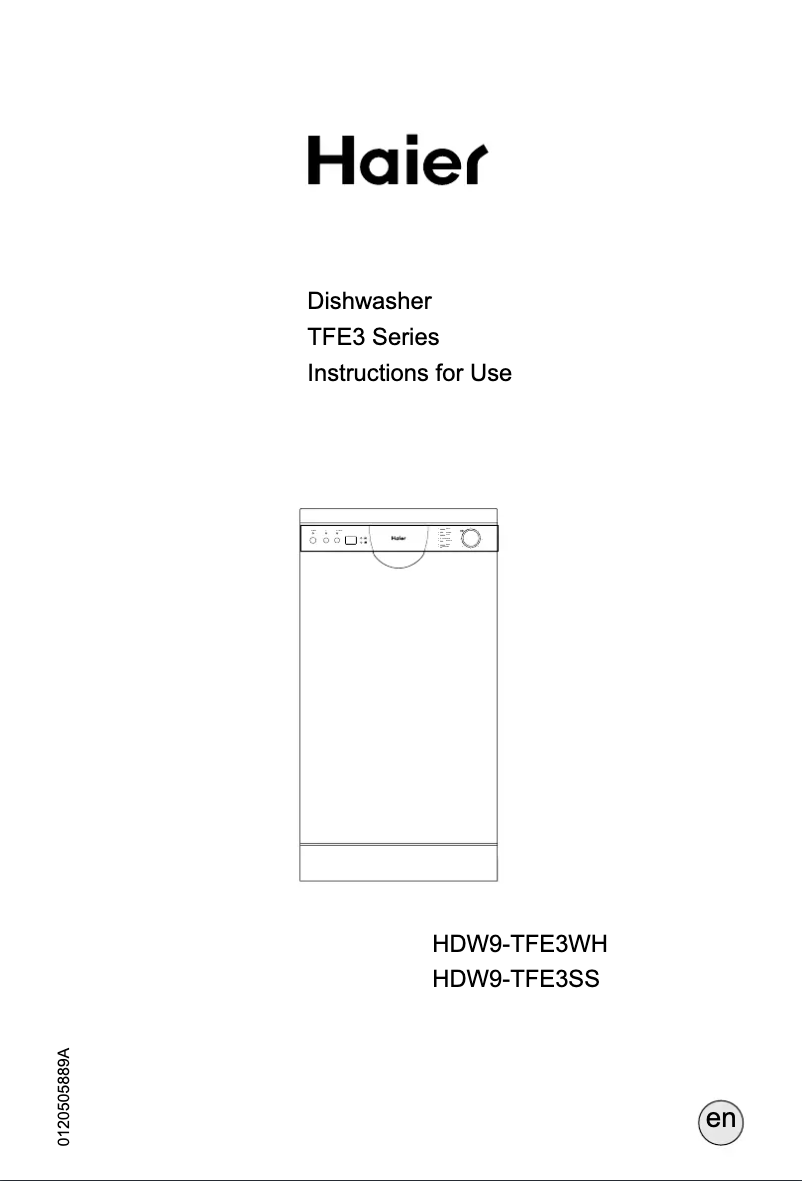 Image de la première page du manuel de l'appareil HDW9-TFE3SS