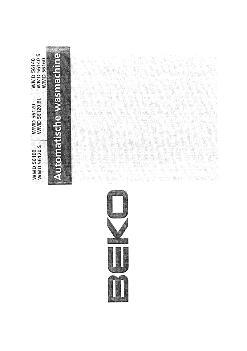 Page 1 de la notice Manuel utilisateur Beko WMD 56140 S
