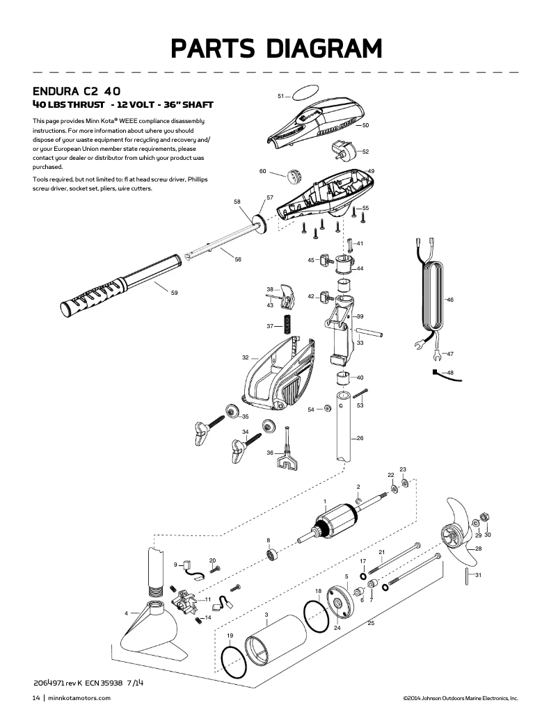 Page n°1 - Manuel utilisateur Minn Kota Endura 40